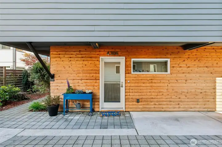 Entry with off street parking space.