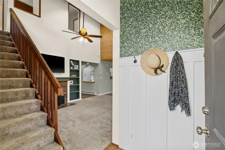 Inviting front door entry