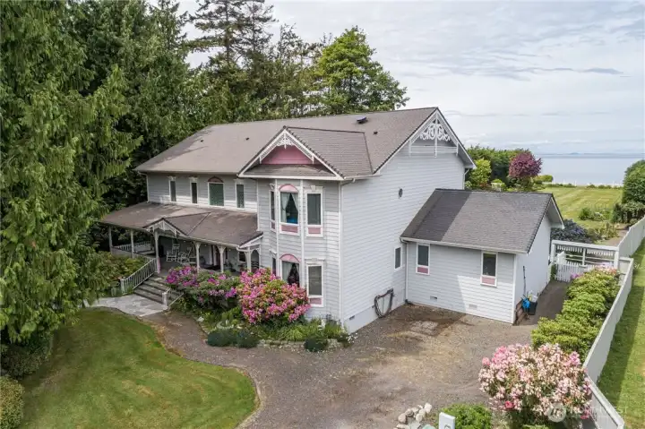 Front exterior. A spectacular cliffside setting with unforgettable water views.