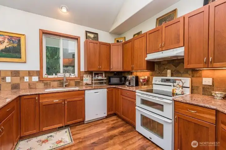 Guest house kitchen has every convenience for your enjoyment.
