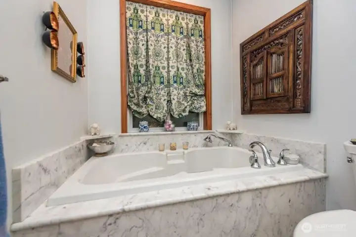 You'll want to spend more time relaxing in the guest house bathtub.