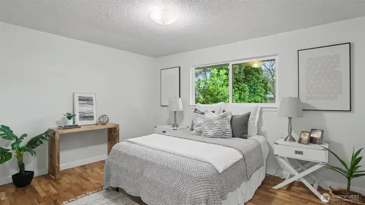 The home includes three standard-sized bedrooms The home includes three standard-sized bedrooms
