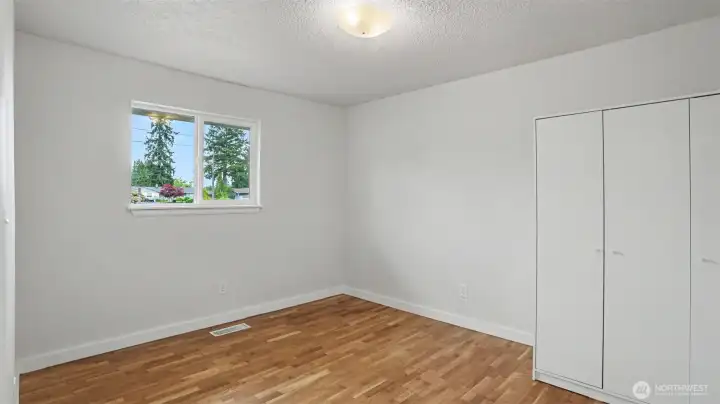 The second bedroom comes with standing closets. The second bedroom comes with standing closets.