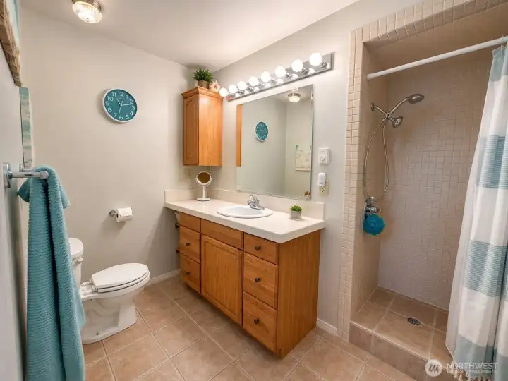 Primary Bath with 3/4 Shower