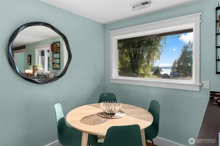 Imagine coffee or a quiet evening overlooking the gorgeous treelined water views