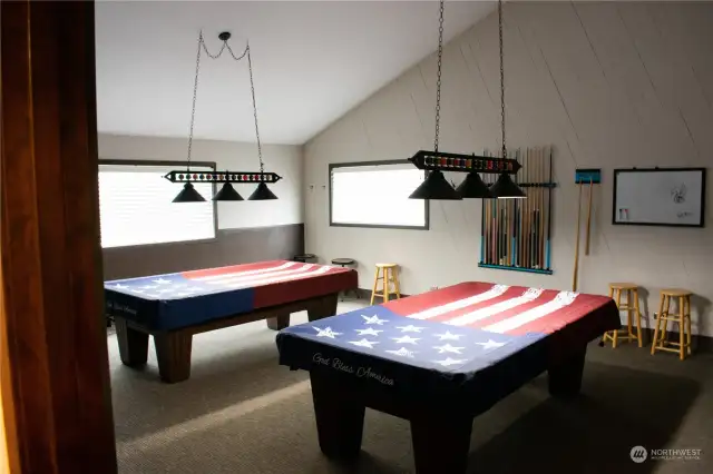 Pool tables in club house