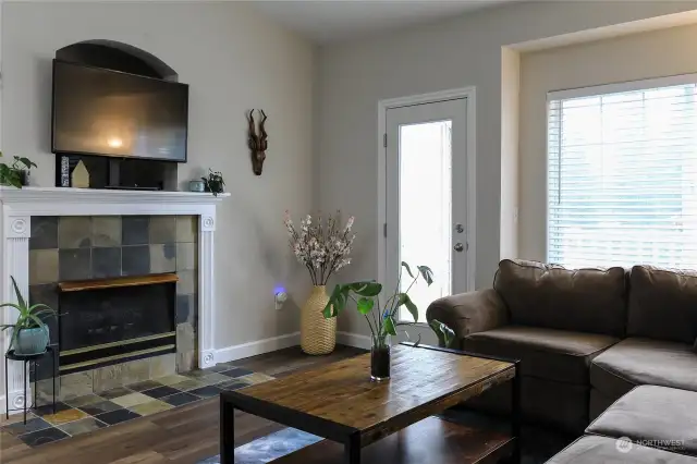 Welcoming Living Room with Gas Fireplace