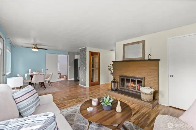 Cozy living space offers inviting space.