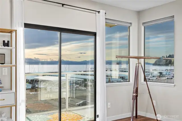 Patio with glass railing