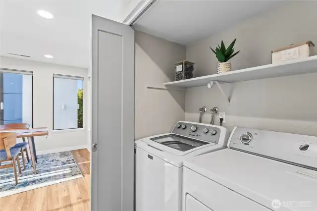 Laundry closet area