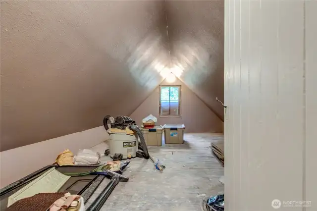 This storage area is outside of the "Attic".