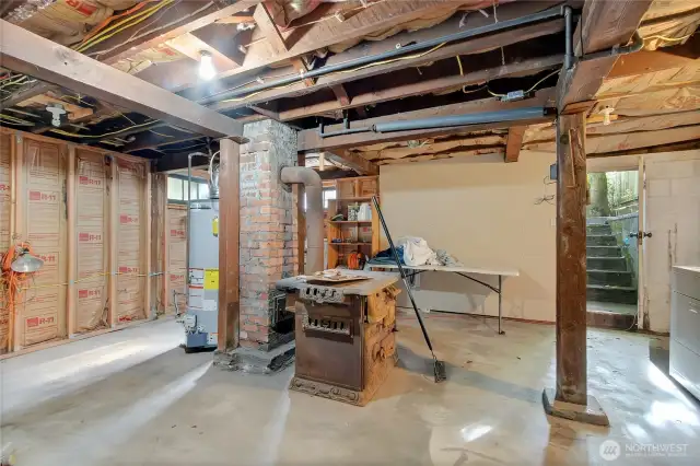 Large clean basement for storage.