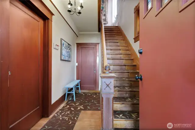 Entry way from front door. Unit A is on the left.