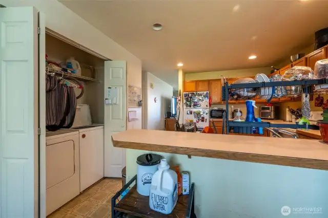 Laundry closet on main.