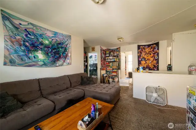 Upper-level family room.