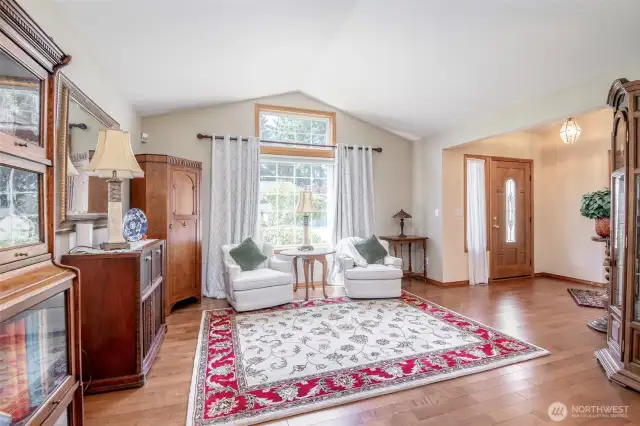 Formal living room and entry