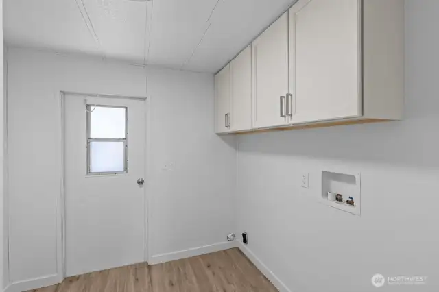 Side door and Laundry area