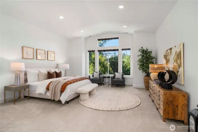 Luxurious master suite upstairs