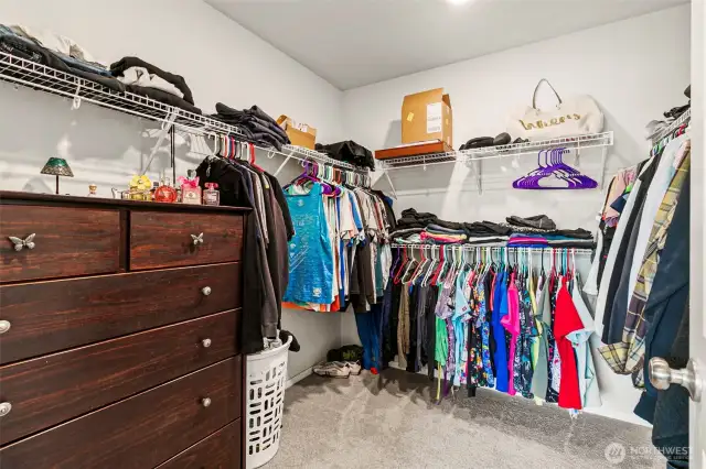 Huge walk in closet.