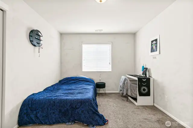 one of 3 beds upstairs with the exception of the primary. GREAT view of the mountain.