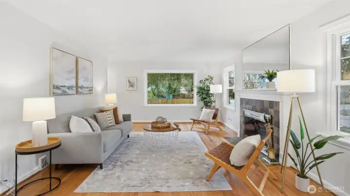 New interior paint, newly refinished hardwood floors.