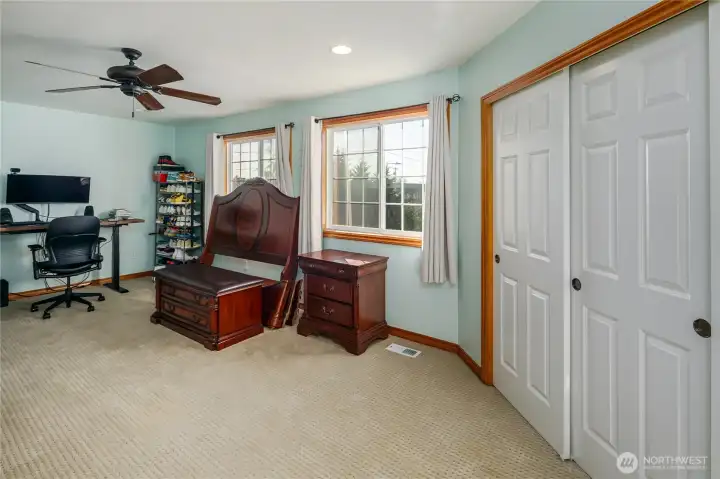 Very large 2nd bedroom with huge closet.