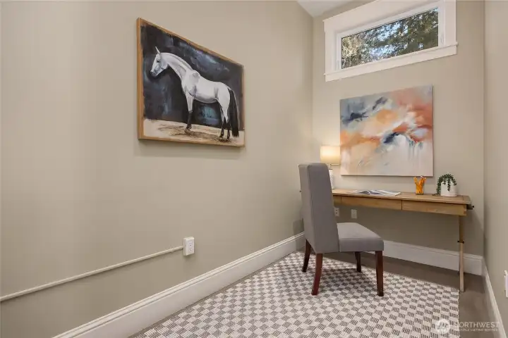 Nicely appointed office on the main level.