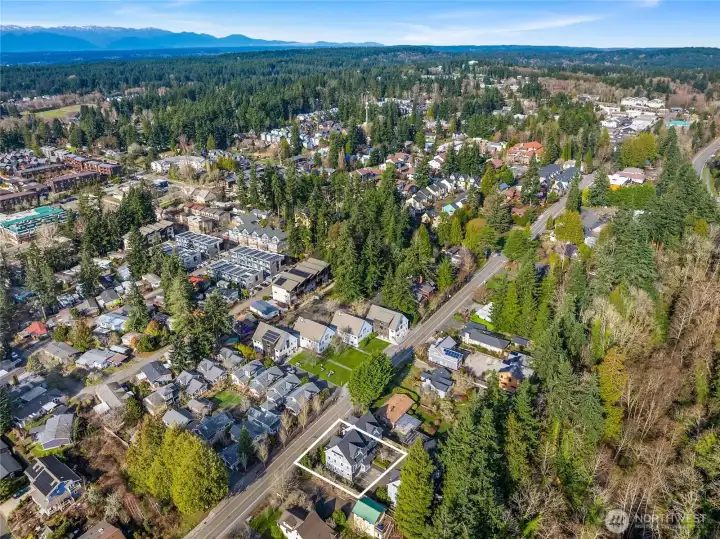 View looking west/northwest with the Olympics in the distance.