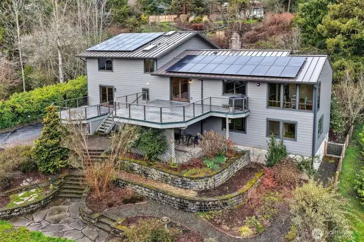 The 38-panel solar system on the roof!  A lot of power here