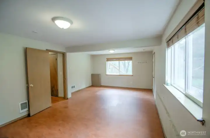 family room on lower level