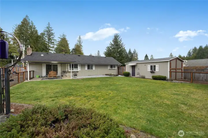 Fully fenced backyard, grass, patio, and stone patio. Fully functional shed with electricity. Carport covered and doors. Fully fenced backyard, grass, patio, and stone patio. Fully functional shed with electricity. Carport covered and doors.