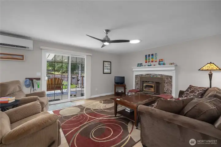 Open Concept Great Room - new mini-split for optimal temperature year round.