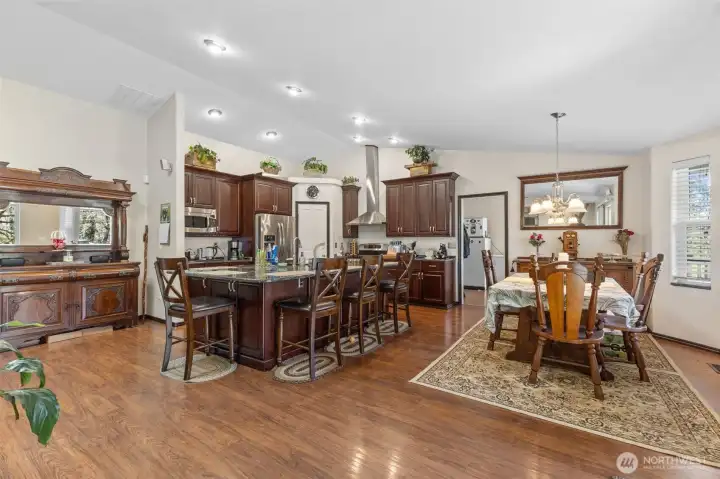 Great room concept Kitchen with large island