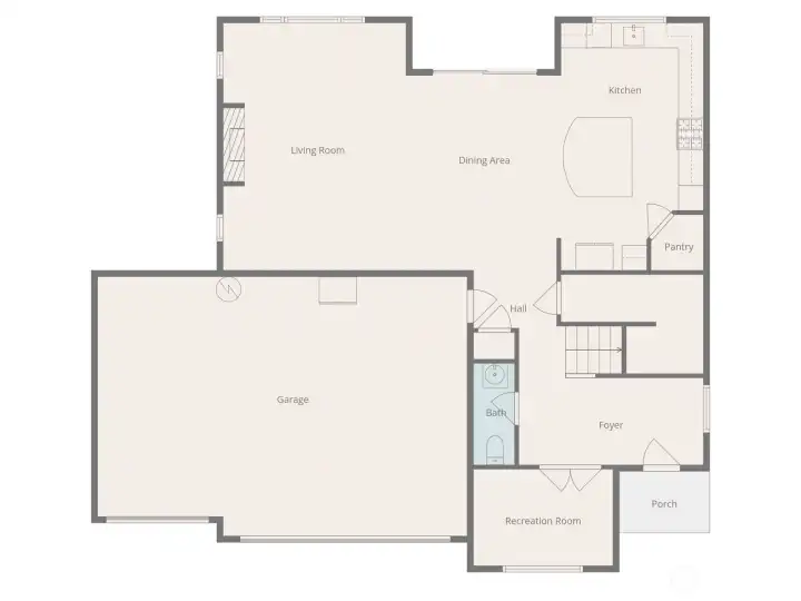 Downstairs floor plan