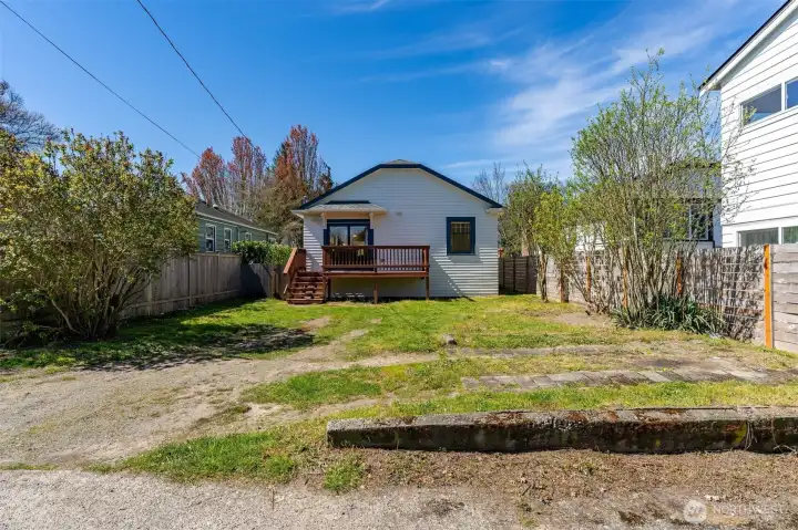 Easy parking off alley, DADU potential, or easily fenced for pets and play.