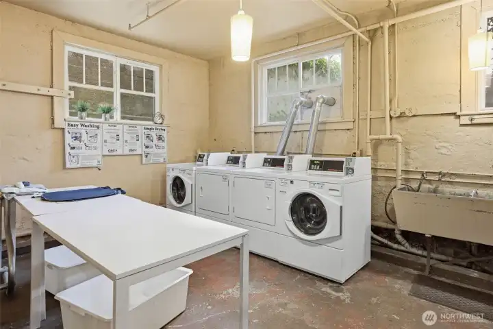 In building complimentary laundry on the lower level.