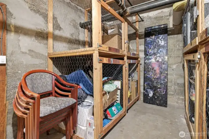 Unit storage in the lower level storage room.
