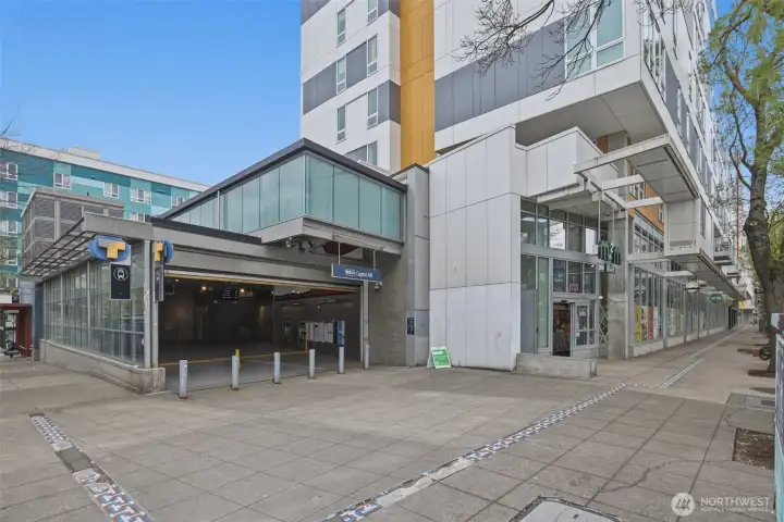 Location, location, location, a block away to the Cap Hill Light Rail Station.