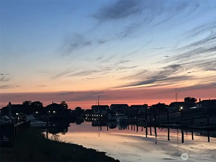 Sunset behind the islands