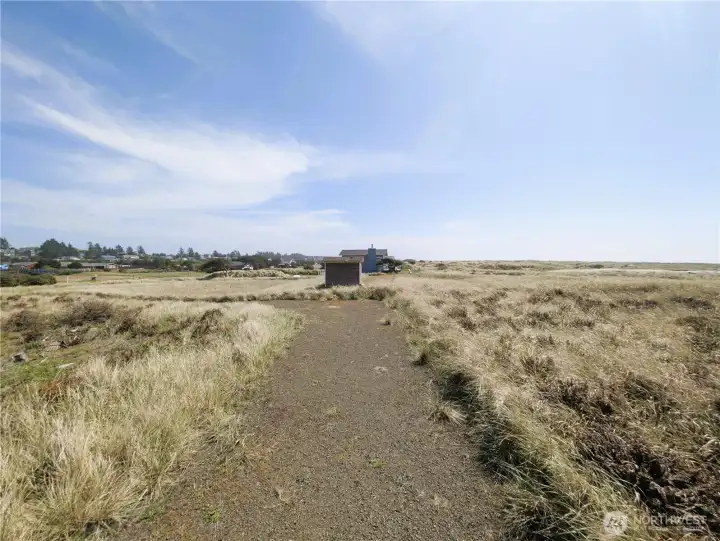 Possible future building site facing south,
