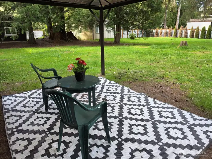 More of the side yard from the gazebo.