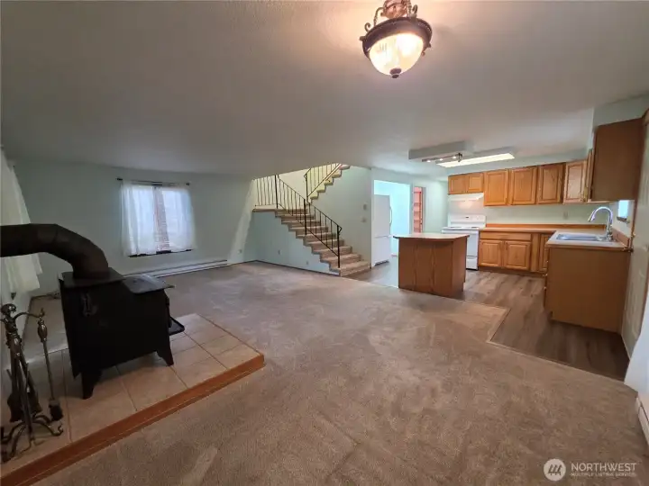 The dinning room is right off the kitchen with a side door to head out to the gazebo and enjoy your morning coffee.