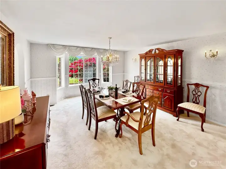 View of dining from kitchen access.