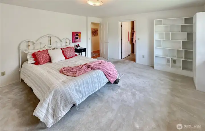 Ample main floor primary with private bath, 2nd primary on upper floor