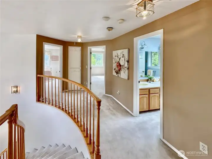 Access to additional bedrooms and hall bath. Linen closet between bedrooms.