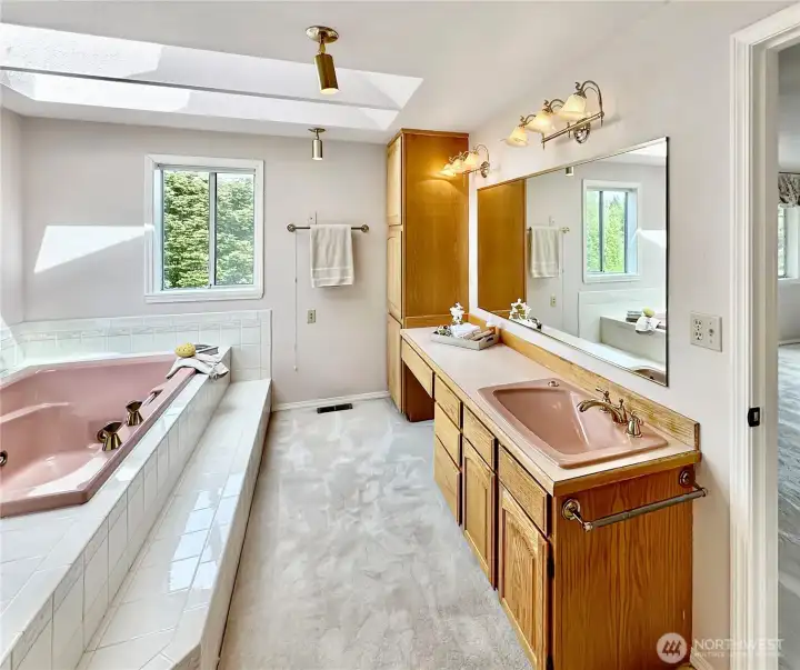 Light and bright primary with skylights.