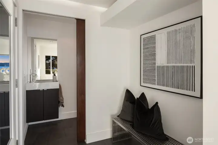 Main level guest bathroom, functional layout and easy access for everyday use and entertaining