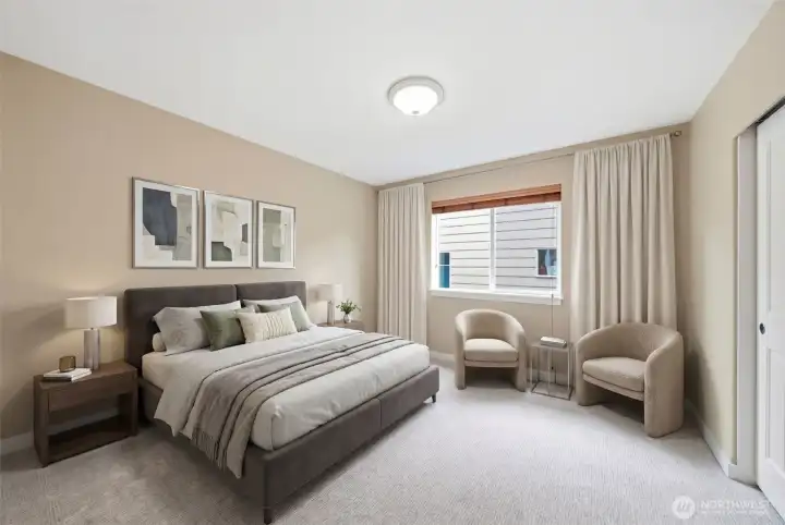 Virtually staged bedroom #3