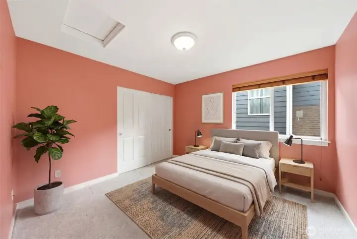 Virtually staged bedroom #4