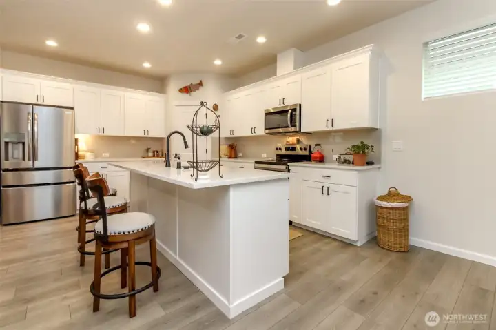 Beautiful kitchen with huge center island